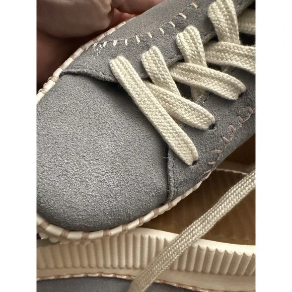 Sofft Sneaker‎ Womens 6 EU 37 Frazier Chambray Silver Gray Suede New - Picture 8 of 11